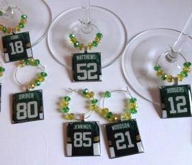 Green Bay Packers Wine Charm Set
